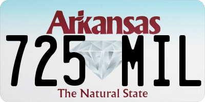 AR license plate 725MIL