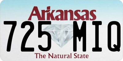 AR license plate 725MIQ