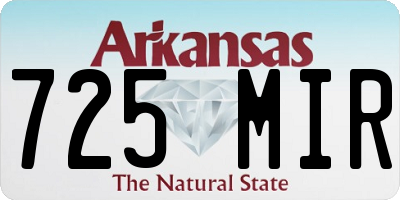 AR license plate 725MIR