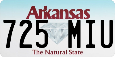 AR license plate 725MIU