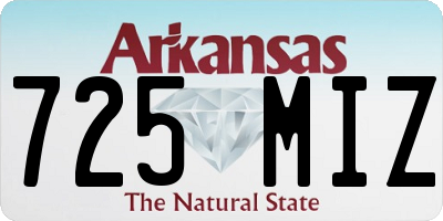 AR license plate 725MIZ