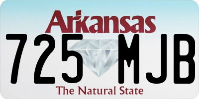 AR license plate 725MJB
