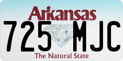 AR license plate 725MJC