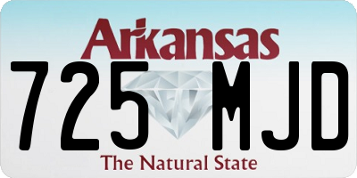 AR license plate 725MJD