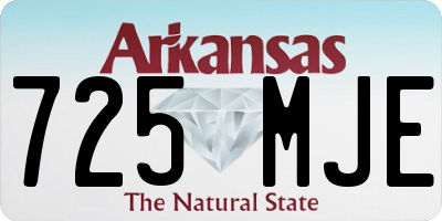 AR license plate 725MJE