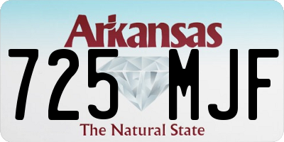 AR license plate 725MJF