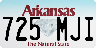 AR license plate 725MJI