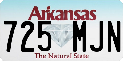 AR license plate 725MJN