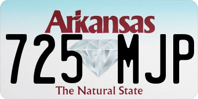 AR license plate 725MJP