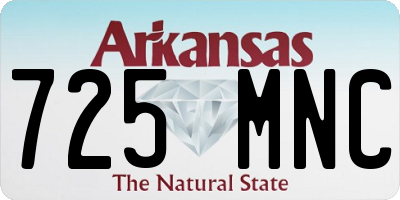 AR license plate 725MNC