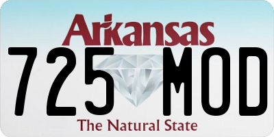 AR license plate 725MOD