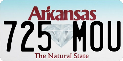 AR license plate 725MOU