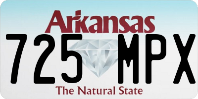 AR license plate 725MPX