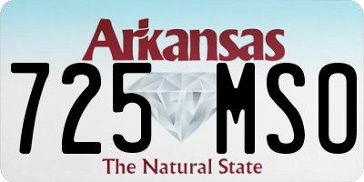 AR license plate 725MSO