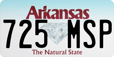 AR license plate 725MSP