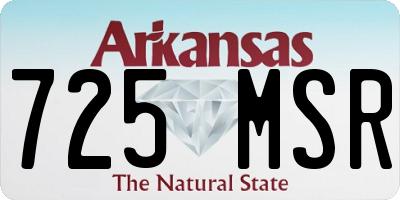 AR license plate 725MSR