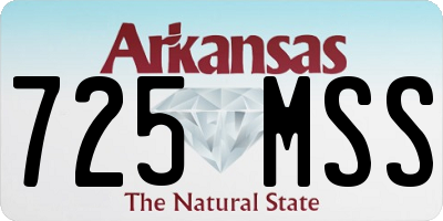 AR license plate 725MSS