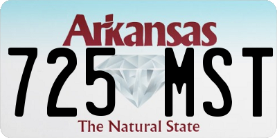 AR license plate 725MST