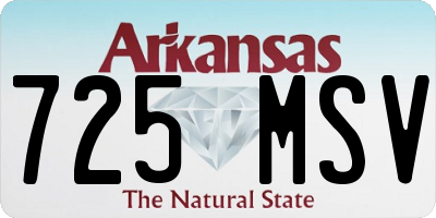 AR license plate 725MSV