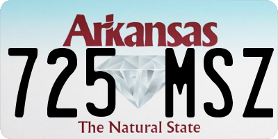 AR license plate 725MSZ