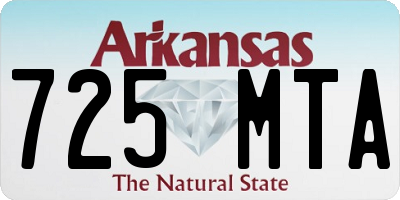 AR license plate 725MTA