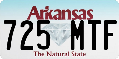 AR license plate 725MTF