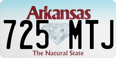 AR license plate 725MTJ