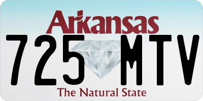 AR license plate 725MTV