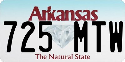 AR license plate 725MTW