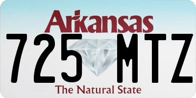 AR license plate 725MTZ