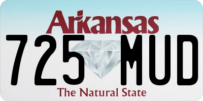 AR license plate 725MUD