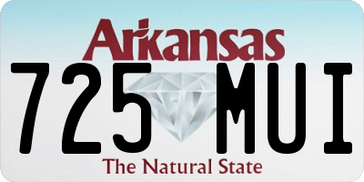 AR license plate 725MUI