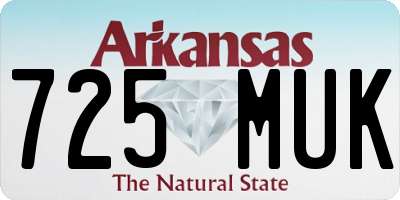 AR license plate 725MUK