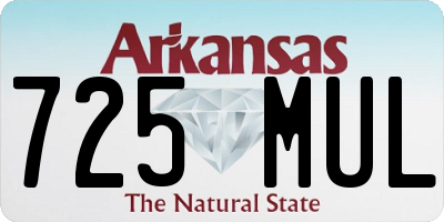 AR license plate 725MUL