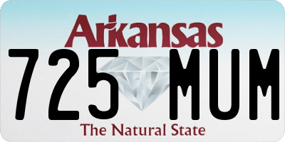 AR license plate 725MUM