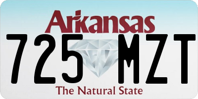 AR license plate 725MZT