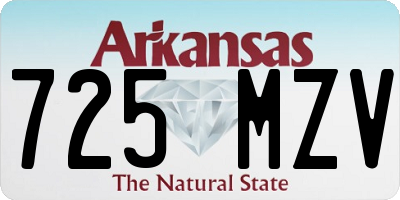 AR license plate 725MZV