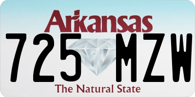 AR license plate 725MZW