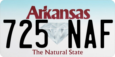 AR license plate 725NAF