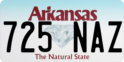 AR license plate 725NAZ