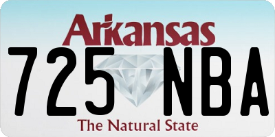 AR license plate 725NBA