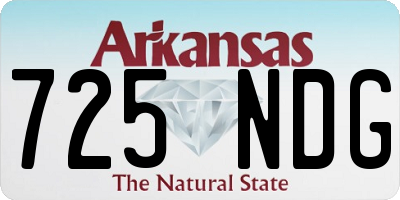 AR license plate 725NDG