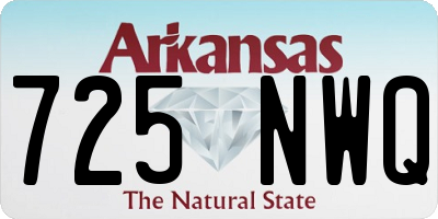 AR license plate 725NWQ