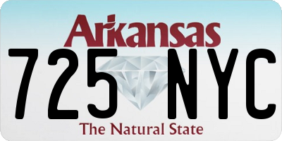 AR license plate 725NYC