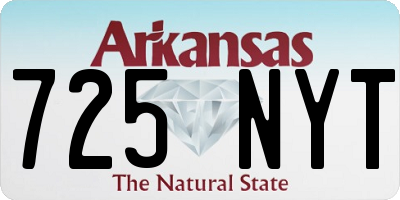 AR license plate 725NYT