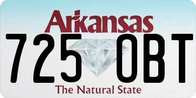 AR license plate 725OBT