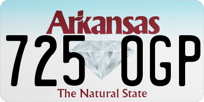 AR license plate 725OGP