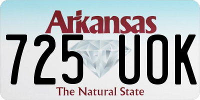 AR license plate 725UOK