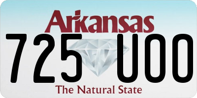 AR license plate 725UOO
