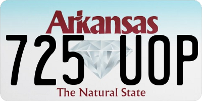 AR license plate 725UOP